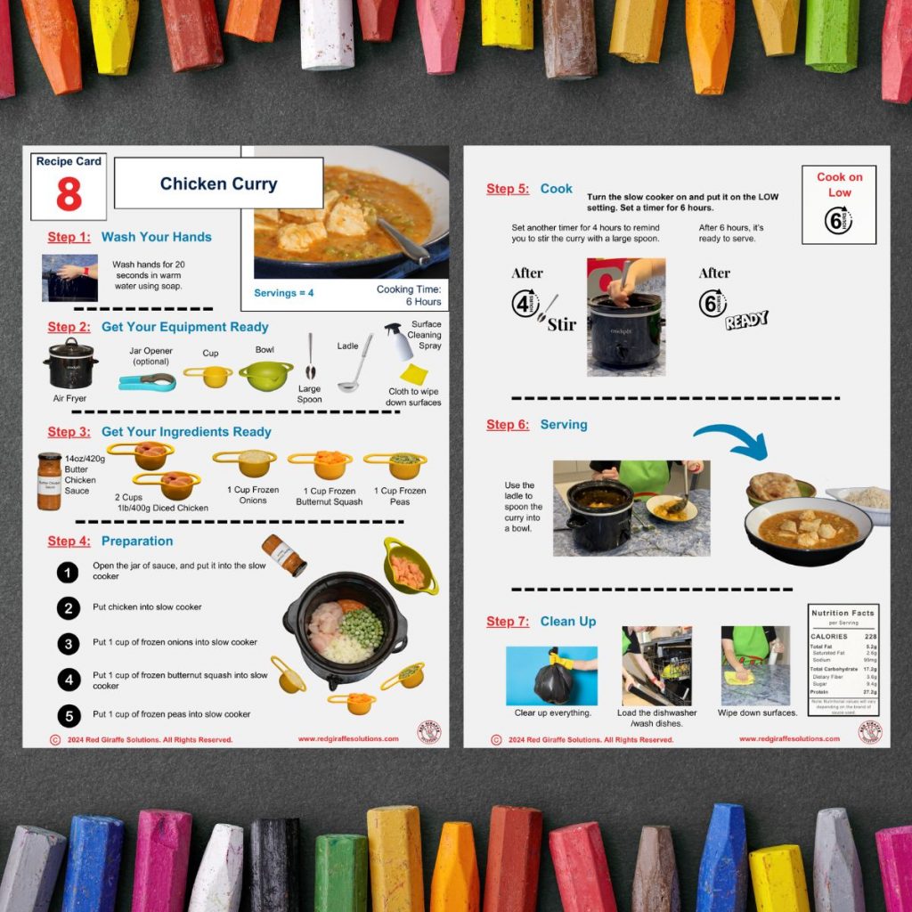 Visual Recipe Card Chicken Curry