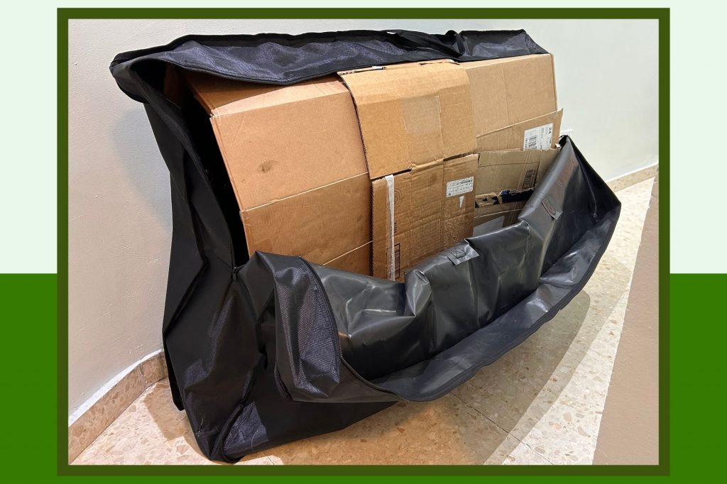 Bike Bag with Cardboard to take bike on airplane