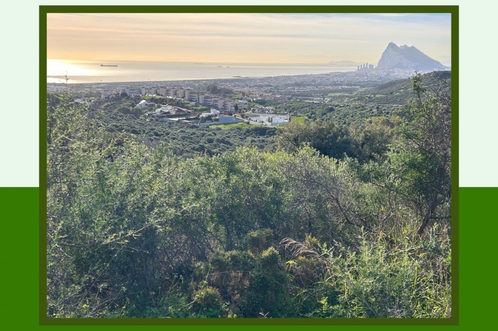Looking Back at the Rock of Gibraltar Looking Back at the Rock of Gibraltar cycling from the Rock of Gibraltar to Malaga