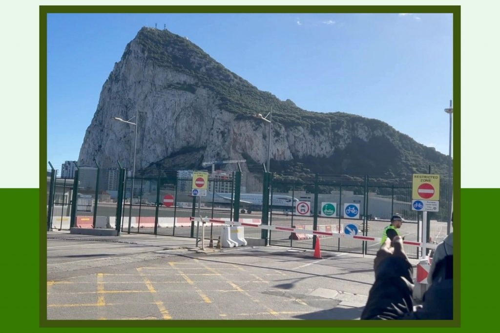Airport Runway Crossing at Gibraltar Border Crossing