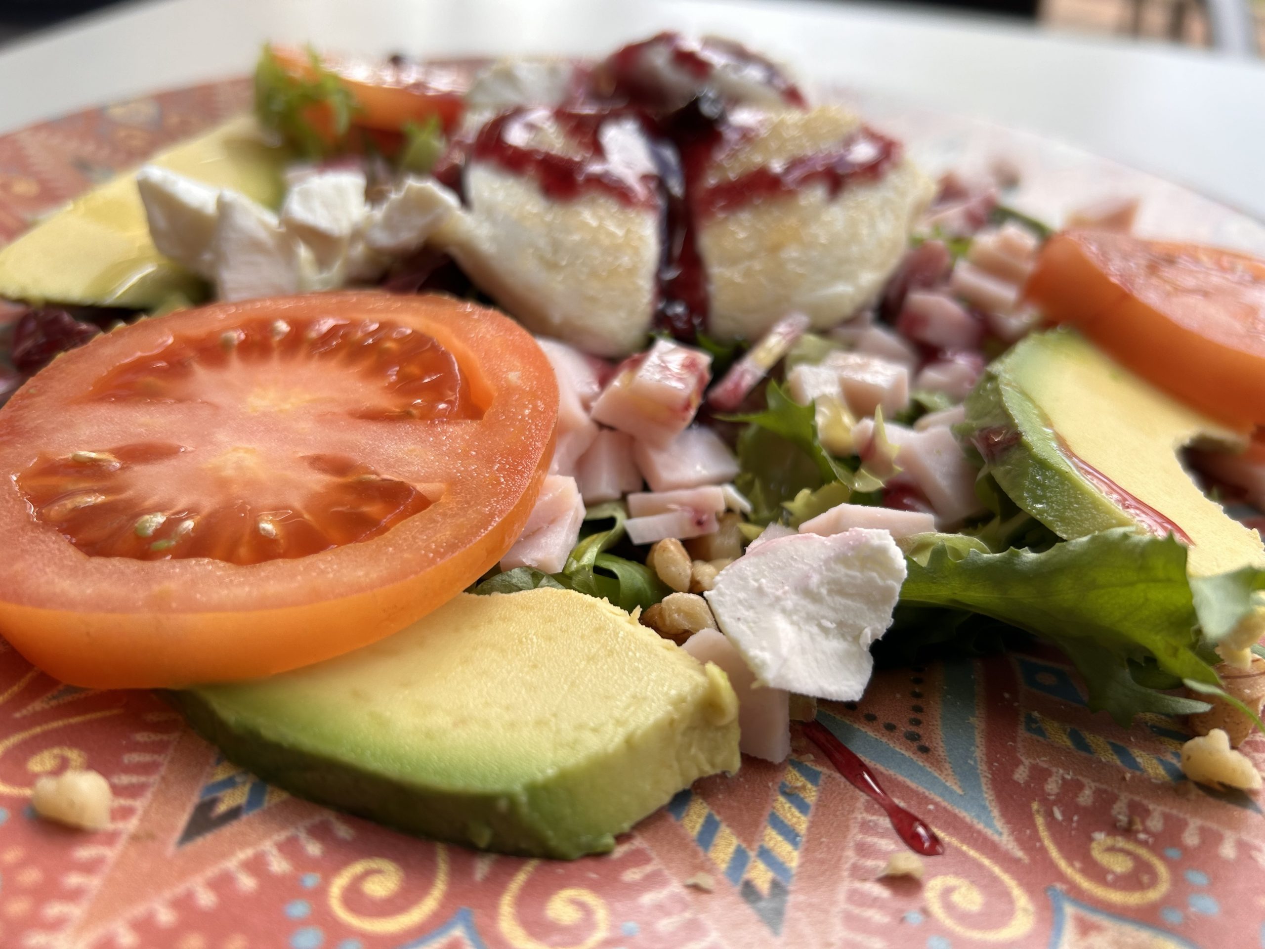 Goat Salad Lunch while cycling from Málaga to Salobreña on day 4