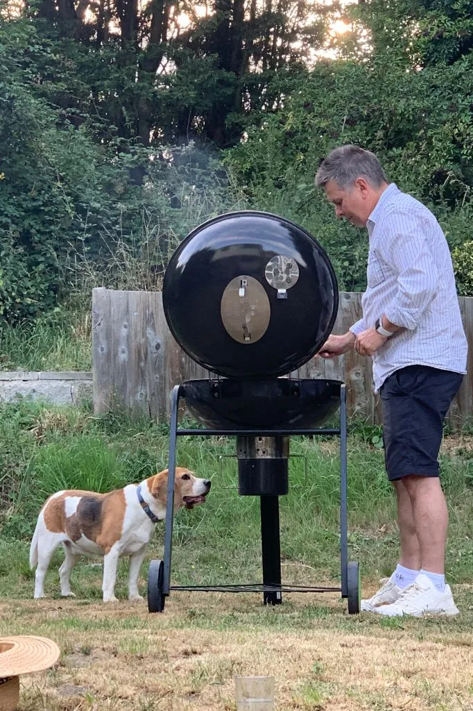 Graham Caldow cooking a BBQ