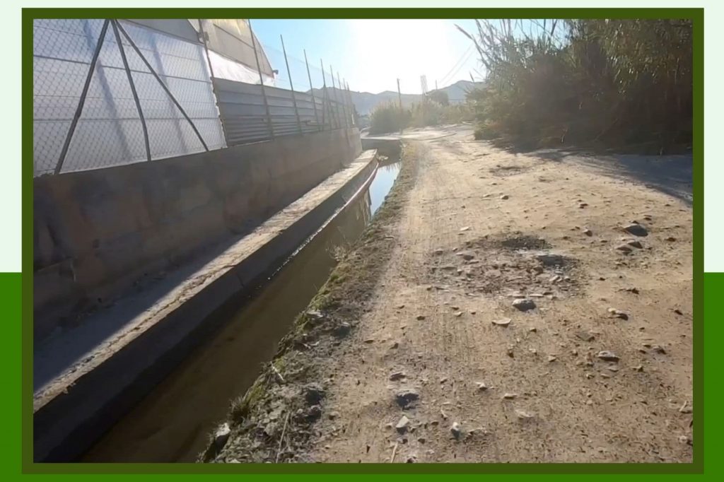 Dirt Track out of Motril going past industrial areas