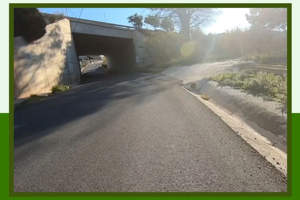 Service Road Beside Highway while cycling from Salobreña to Almería