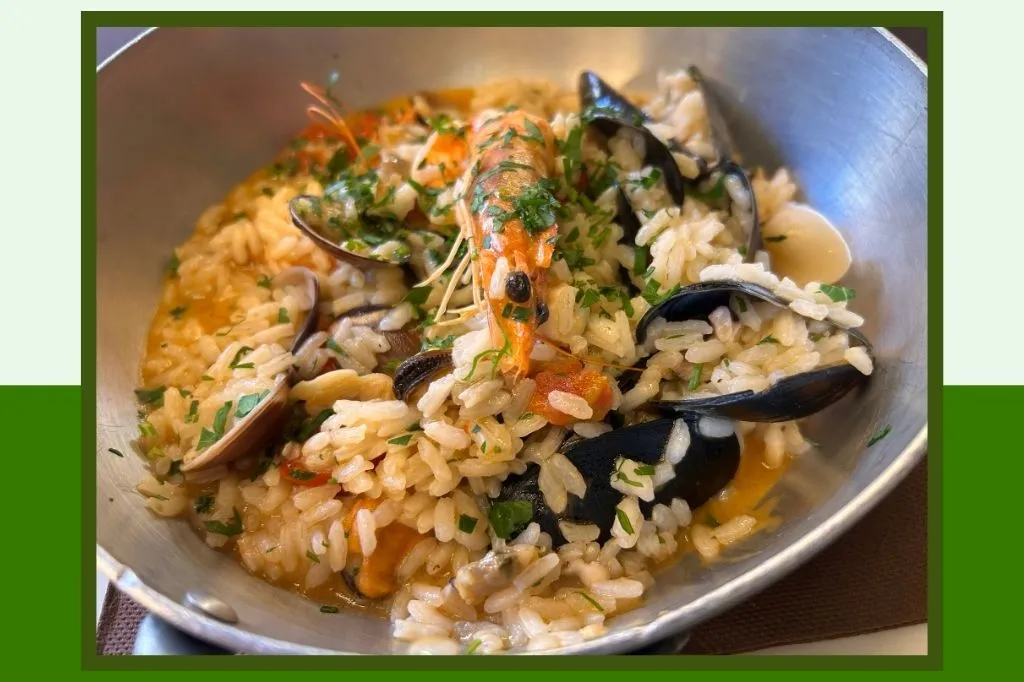 Risotto Marinara made with the abundance of seafood around Sicily