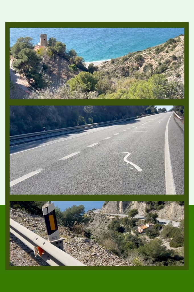 Uphill Road Day 5 while cycling from Málaga to Salobreña