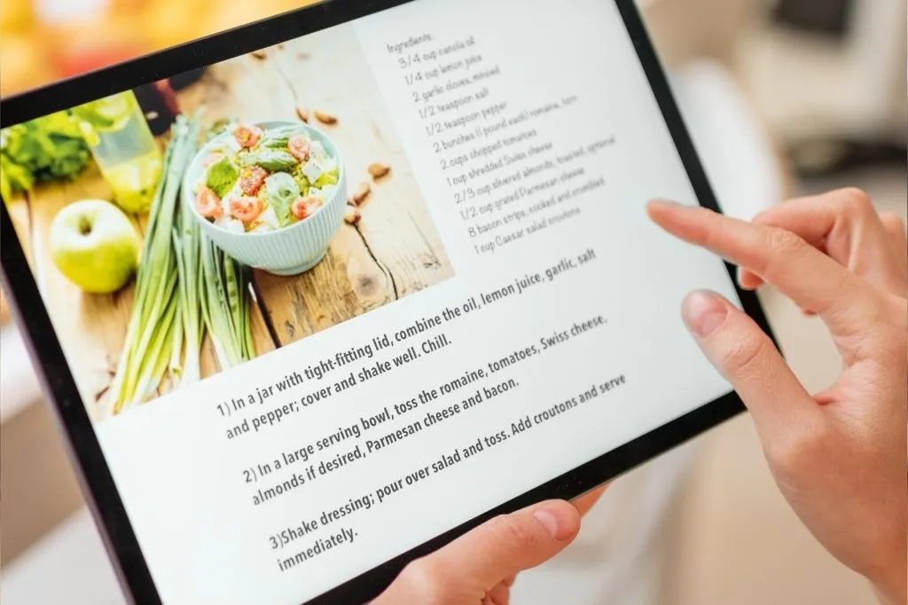 Traditional Recipe Card rather than a Visual Recipe Card